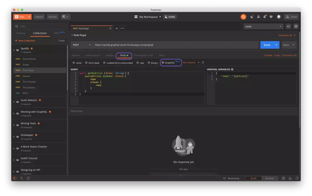 GraphQL BETA in Postman