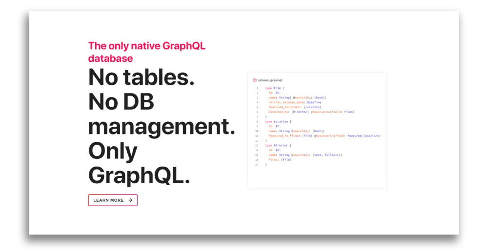 Dgraph GraphQL